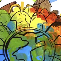Artwork of people around the world